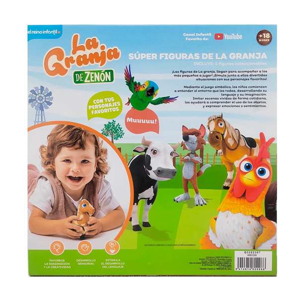 Bandai Figuras La Granja De Zenon Pack 5 Super - Pack de 5 figurines animées, 13x47x10 cm
