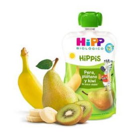 HIPP Gourdes de fruits bio kiwi, poire et banane 100g
