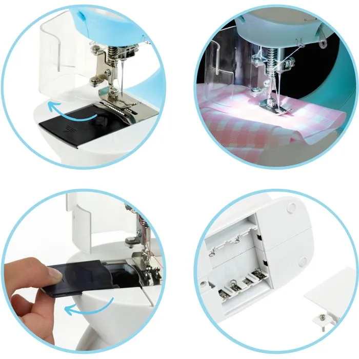 KLEIN 7929 - Machine à coudre enfant jouet créatif avec lumière, accessoires et pédale - 2 vitesses - Sécurité aiguille - Pour enfants dès 8 ans