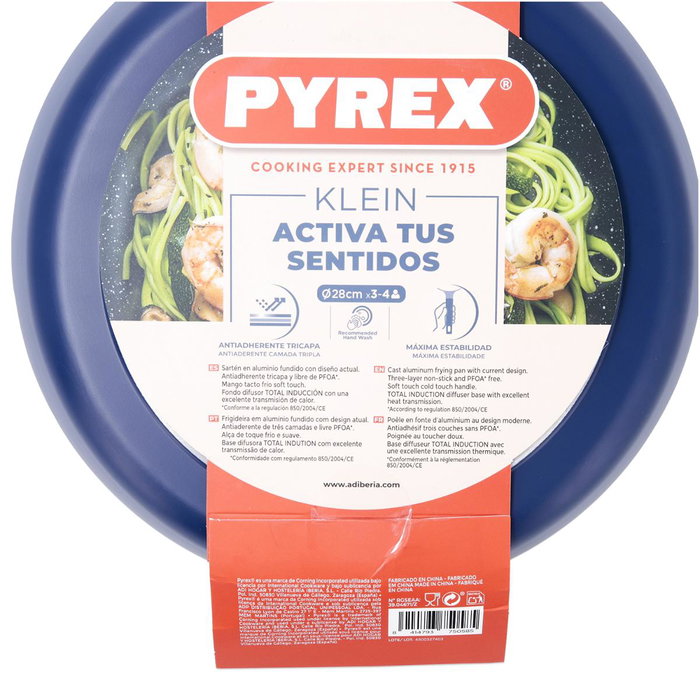 Pyrex Klein Poêle en Aluminium Fonte 28 cm Finition Marbre Bleu