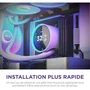 NZXT RL-KR36E-W2 Kraken Elite 360 RGB - Watercooling avec écran LCD IPS 2.72", panneau RGB personnalisable, ventilateurs RGB Core - Blanc - Compatible Intel et AMD
