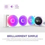 NZXT RL-KR36E-W2 Kraken Elite 360 RGB - Watercooling avec écran LCD IPS 2.72", panneau RGB personnalisable, ventilateurs RGB Core - Blanc - Compatible Intel et AMD
