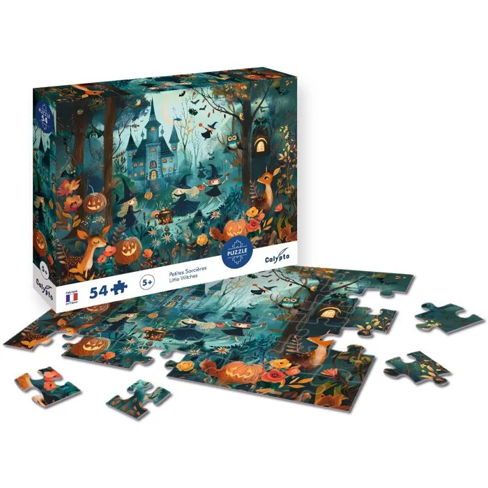 Sentosphere Puzzle - 54 pièces - Les Petites Sorcières - Inventer des Histoires - Jeu éducatif pour enfants dès 5 ans