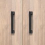 Emuca Lot de 5 poignées pour meubles Tanger, L147.5mm, entraxe 128mm, Zamak , Peint en noir