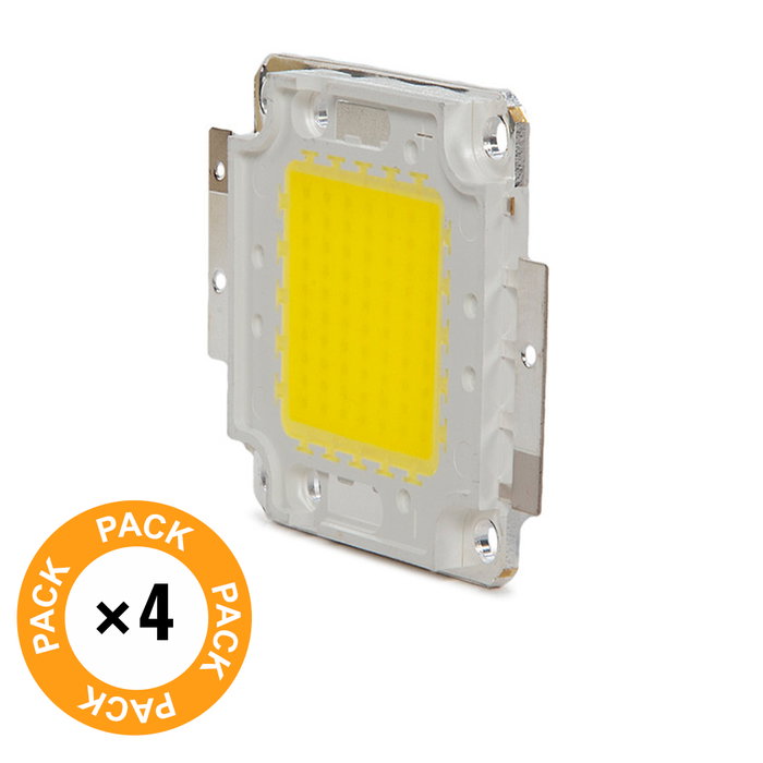 Pack de 4 LED haute puissance 50W 5000Lm 6000K COB30