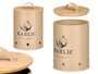 Kinvara Pot à ail avec Couvercle en Bambou Beige