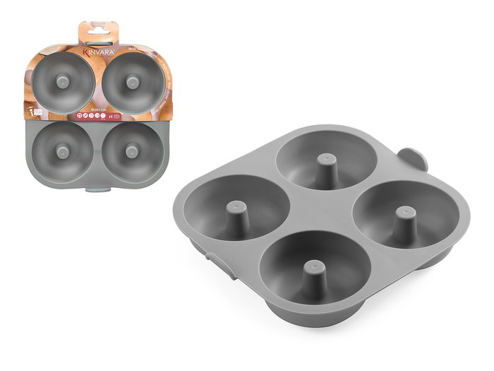 Kinvara Moule en Silicone Rosca 4 Creux pour Friteuse à Air 26,5x11,5x20,5 cm Gris (Set de 24) Kinvara Moule en Silicone Rosca 4 Creux pour Friteuse à Air 26,5x11,5x20,5 cm Gris (Set de 24)