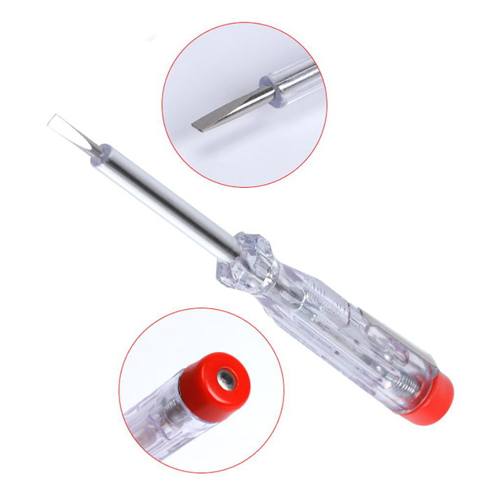 Workpro Tournevis testeur de tension 100-250 VAC avec poignée transparente
