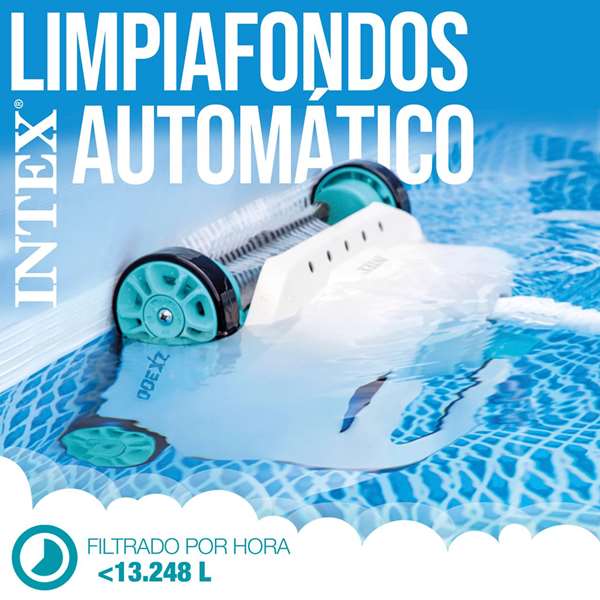 Intex ZX300 Robot nettoyeur de piscine automatique, pour fond et parois, âge min. 6 ans, boîte et notice en espagnol/anglais Intex ZX300 Robot nettoyeur de piscine automatique, pour fond et parois, âge min. 6 ans, boîte et notice en espagnol/anglais