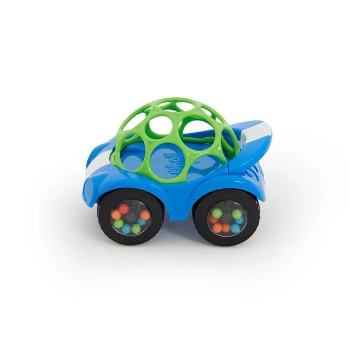 Bright Starts Oball Jouet d'éveil Petite Voiture Rattle & Roll - Développe la motricité - Matériau souple et flexible - Pour bébé de 3 à 36 mois