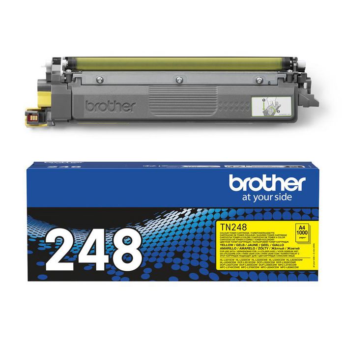 Brother TN-248Y Toner jaune Original – Jusqu'à 1 000 pages – Qualité Professionnelle