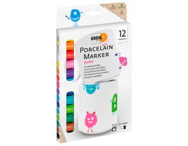 Kreul PorcelainPen EASY Set de 12 marqueurs pour porcelaine et céramique