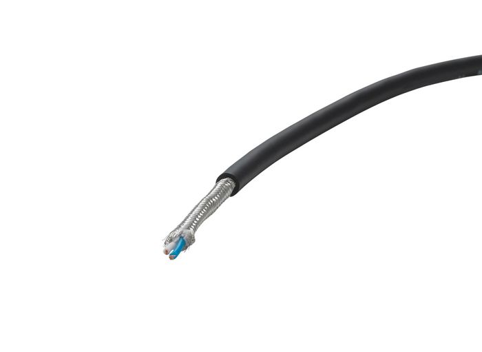 Vivolink Câble microphone professionnel XLR double paire blindé cuivre, 100 mètres, noir, diamètre 6 mm