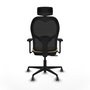 Piqueras Y Crespo Chaise de bureau Jorquera Sincro/Traslack Crème/Noir
