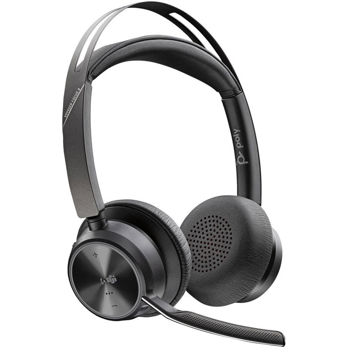 Poly (Plantronics) Headset Voyager Focus 2 MS avec station de charge 9T9J6AA#AC3 pour Microsoft Teams - Noir