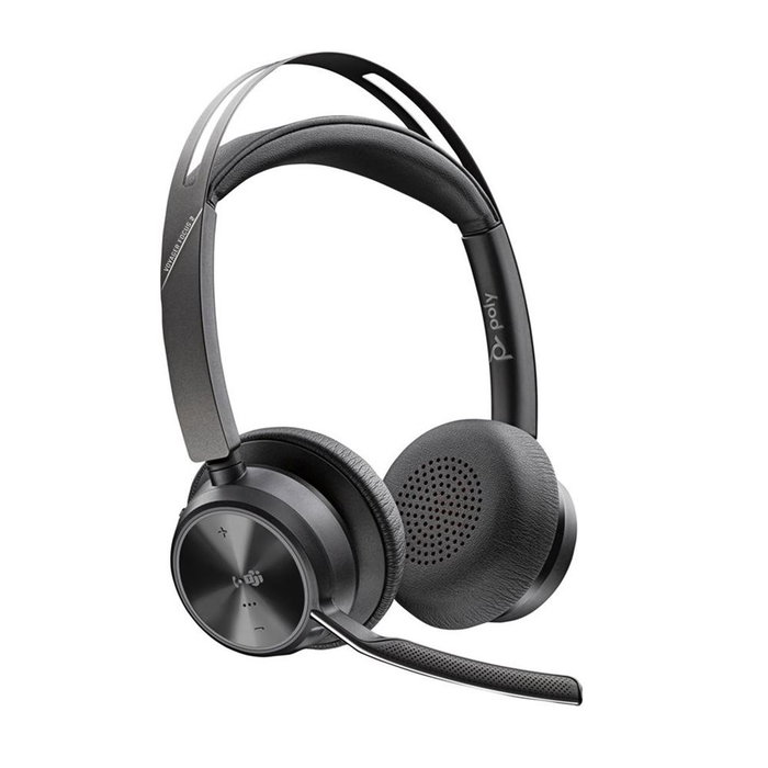 HP Poly Voyager Focus 2 MS avec station de charge et adaptateurs USB-C/A - Noir