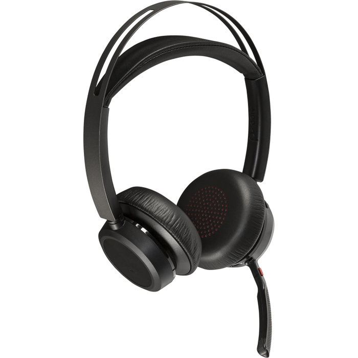 HP Poly Voyager Focus 2 MS avec station de charge et adaptateurs USB-C/A - Noir