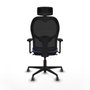 Piqueras y Crespo Chaise de Bureau avec Appui-tête 3D036G2 Bleu clair
