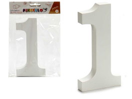 Pincello Numero 1 en bois blanc 1,8x15 cm (Set de 12)