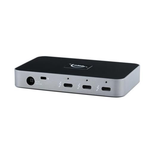 OWC Hub Thunderbolt 4 avec 4 ports USB-C (40 Gb/s), port USB 3.2 Gen 2 Type-A, support double écran 4K ou simple 5K/6K/8K, gris sidéral