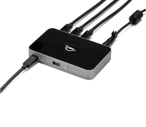 OWC Hub Thunderbolt 4 avec 4 ports USB-C (40 Gb/s), port USB 3.2 Gen 2 Type-A, support double écran 4K ou simple 5K/6K/8K, gris sidéral