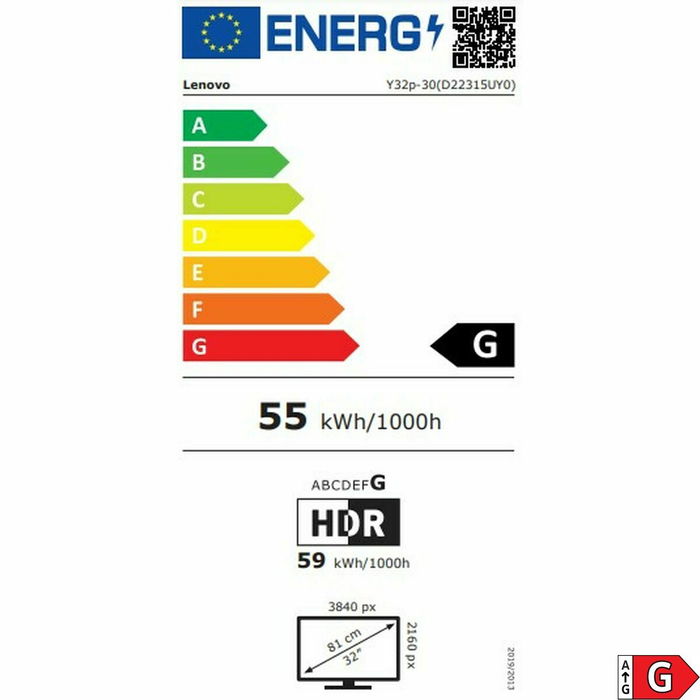 Écran Lenovo 66F9UAC6EU 31,5" 4K Ultra HD