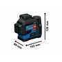 Bosch Professional GLL 12V-100-33 CG - Laser à ligne 3 lignes 360°
