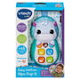 V-Tech Téléphone pour Bébé Hippo-Pop It Bleu avec Boutons Pop-It Silicone Apprentissage Couleurs Nombres 3 Mois et Plus Modèle 80-566822