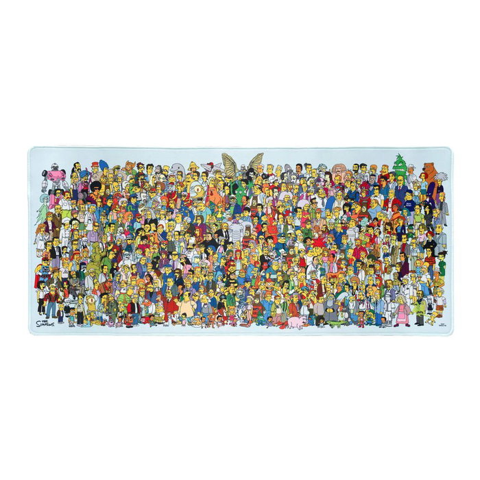ERIK - Tapis de souris gaming Les Simpsons - Surface textile imperméable 80 x 35 cm, bords renforcés, base caoutchouc anti-dérapant