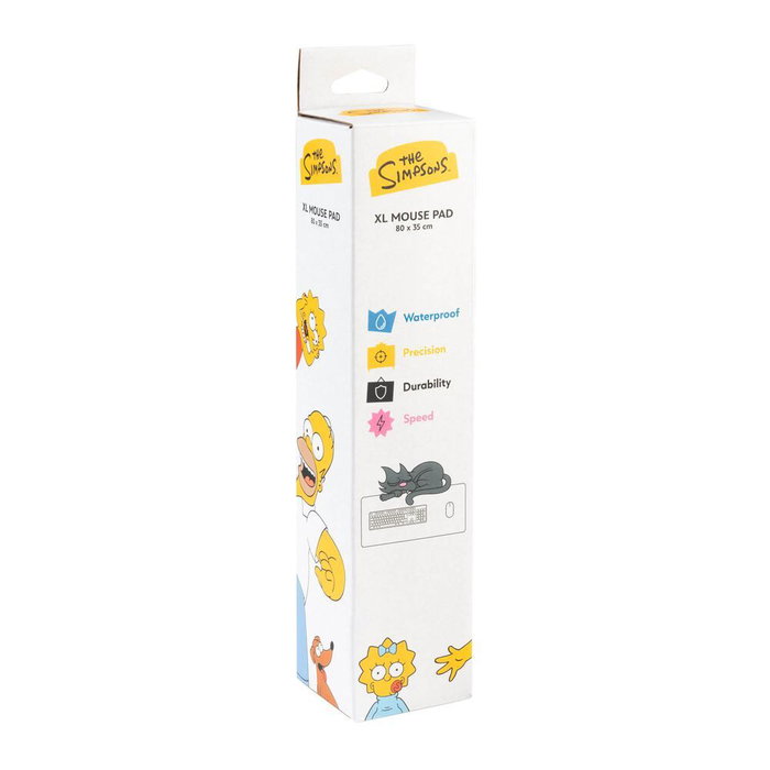 ERIK - Tapis de souris gaming Les Simpsons - Surface textile imperméable 80 x 35 cm, bords renforcés, base caoutchouc anti-dérapant