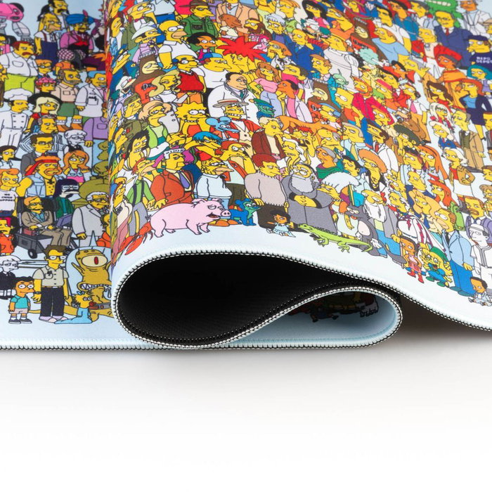 ERIK - Tapis de souris gaming Les Simpsons - Surface textile imperméable 80 x 35 cm, bords renforcés, base caoutchouc anti-dérapant