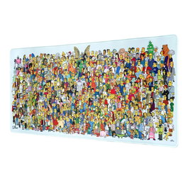 ERIK - Tapis de souris gaming Les Simpsons - Surface textile imperméable 80 x 35 cm, bords renforcés, base caoutchouc anti-dérapant