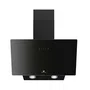 Continental Edison CEHDI60B Hotte décorative inclinée 60 cm Noir - Classe A+++ - Débit 418 m³/h - Éclairage LED