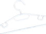 Kipit Lot de 4 Cintres Transparents en Plastique 40x17x3 cm (Set de 24)