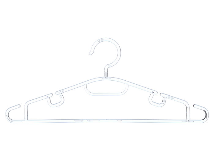 Kipit Lot de 4 Cintres Transparents en Plastique 40x17x3 cm (Set de 24)
