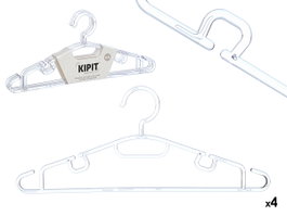 Kipit Lot de 4 Cintres Transparents en Plastique 40x17x3 cm (Set de 24)