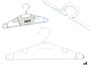 Kipit Lot de 4 Cintres Transparents en Plastique 40x17x3 cm (Set de 24)