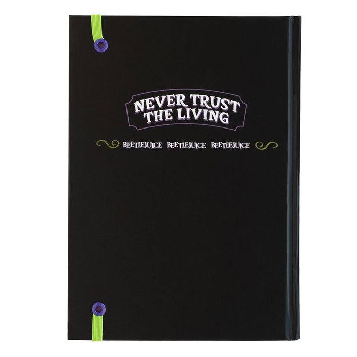 ERIK Carnet A5 premium Beetlejuice - 96 pages - Couverture rigide avec pochette intérieure et feuille d'autocollants incluses