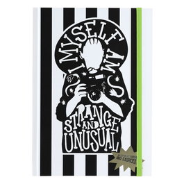 ERIK Carnet A5 premium Beetlejuice - 96 pages - Couverture rigide avec pochette intérieure et feuille d'autocollants incluses