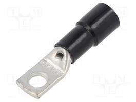 BM GROUP Connecteur à anneau tubulaire isolé M6 noir