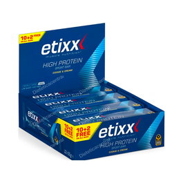 ETIXX High Protein Cookie&Cream Barre Proteinee 12x55g