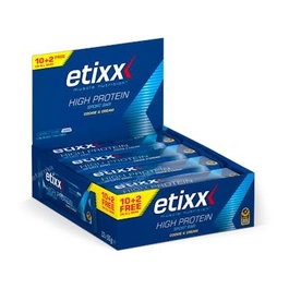 ETIXX Barre Protéinée Haute Protéine Cookie & Cream 12x55g