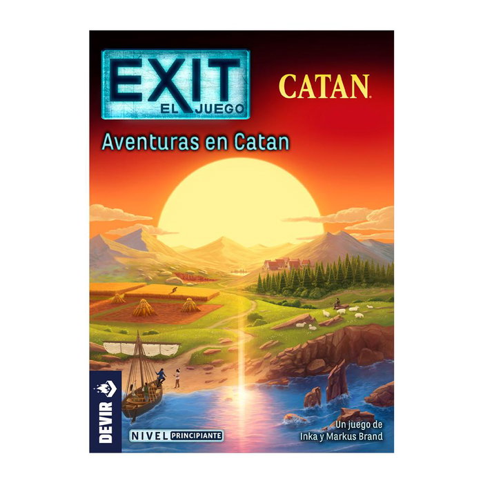 Devir Jeu de société EXIT : Aventures en Catán – Jeu coopératif d'énigmes pour 1 à 4 joueurs, dès 10 ans
