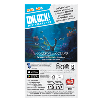 Asmodee Unlock! Mini Le Cœur de l'Océan Jeu de Cartes Escape Room Coopératif 10+ Ans 1-6 Joueurs 30-45 Min Asmodee Unlock! Mini Le Cœur de l'Océan Jeu de Cartes Escape Room Coopératif 10+ Ans 1-6 Joueurs 30-45 Min