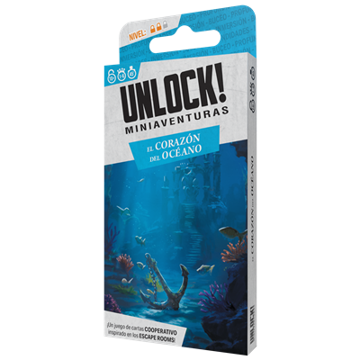 Asmodee Unlock! Mini Le Cœur de l'Océan Jeu de Cartes Escape Room Coopératif 10+ Ans 1-6 Joueurs 30-45 Min Asmodee Unlock! Mini Le Cœur de l'Océan Jeu de Cartes Escape Room Coopératif 10+ Ans 1-6 Joueurs 30-45 Min
