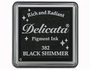 Tsukineko DELICATA Tampon encreur noir métallique brillant 33x33mm