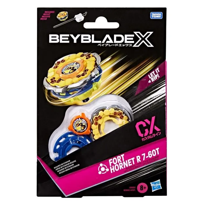 Beyblade X - Pack Départ Fort Hornet R 7-60T CX - Toupie Takara Tomy de type Équilibre pour compétition - Dès 8 ans