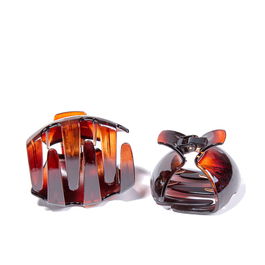 Inca Pince à Cheveux Coquillage Marron Taille Moyenne 1 pièce