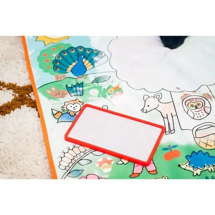 Nathan Coloréo Baby - Activité créative pour bébé, coloriage magique à l'eau avec tapis et feutre adapté aux petites mains, sans taches