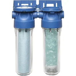 BWT - Station antitartre duplex 4-en-1 PUREPHOS avec cartouches ARCTIC 20 µm et PURESILI - Filtration, antitartre et anticorrosion